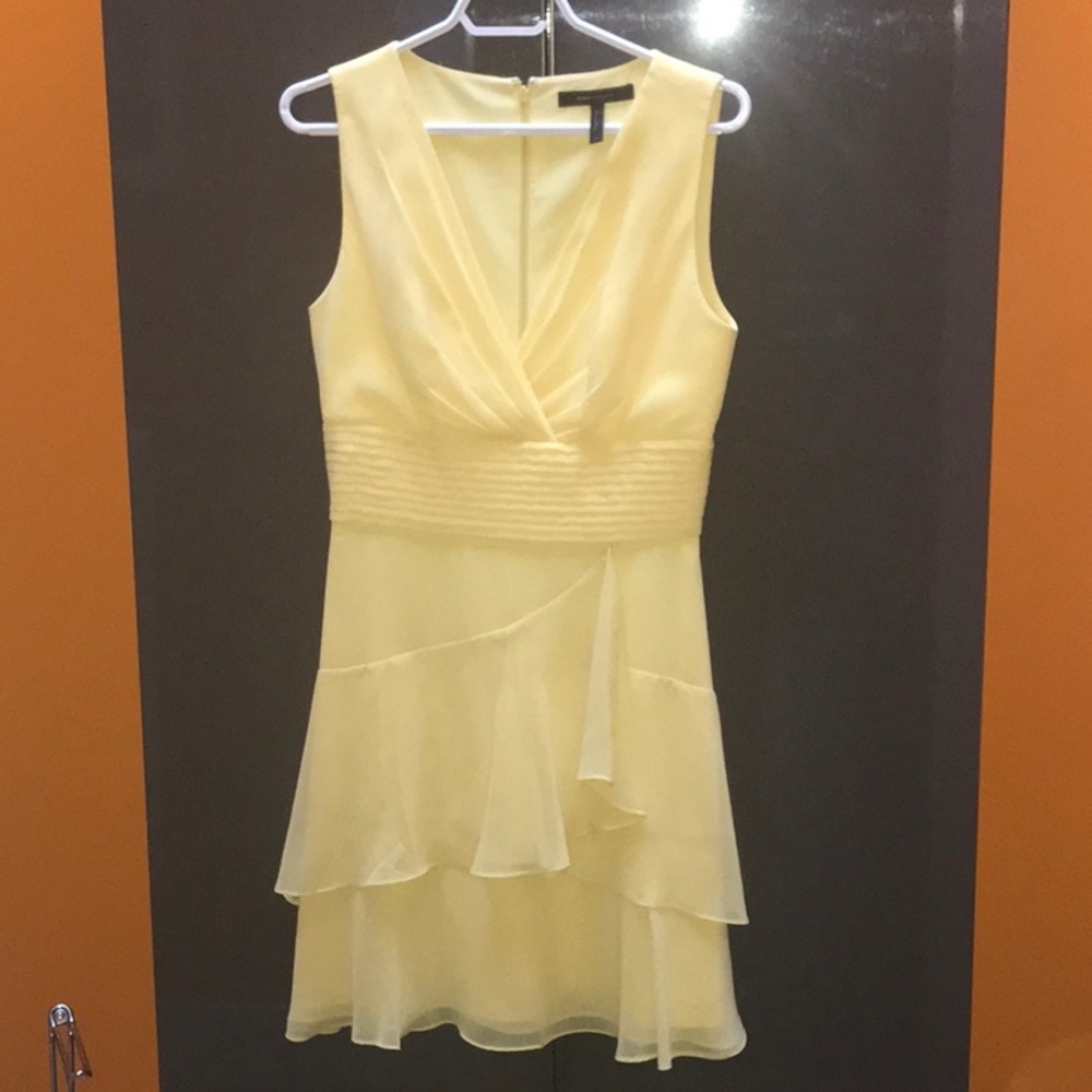 BCBG yellow cocktail dress